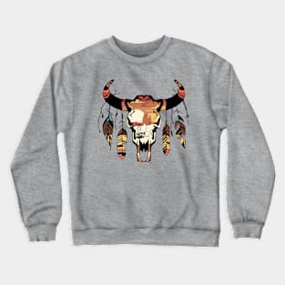 Vintage Country Western Desert Bull Crewneck Sweatshirt